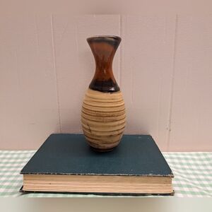 Vintage Brown/Tan/Orange Artisan Pottery Vase